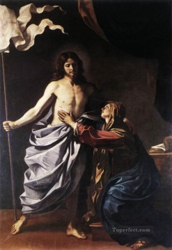 El Cristo Resucitado se aparece a la Virgen Guercino Pinturas al óleo